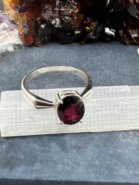 Garnet Silver Ring Size on SALE Inspired By 3 Australia