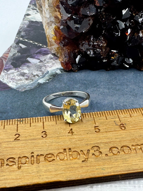 Citrine Silver Ring Size 8 - “I am successful in all areas of life”