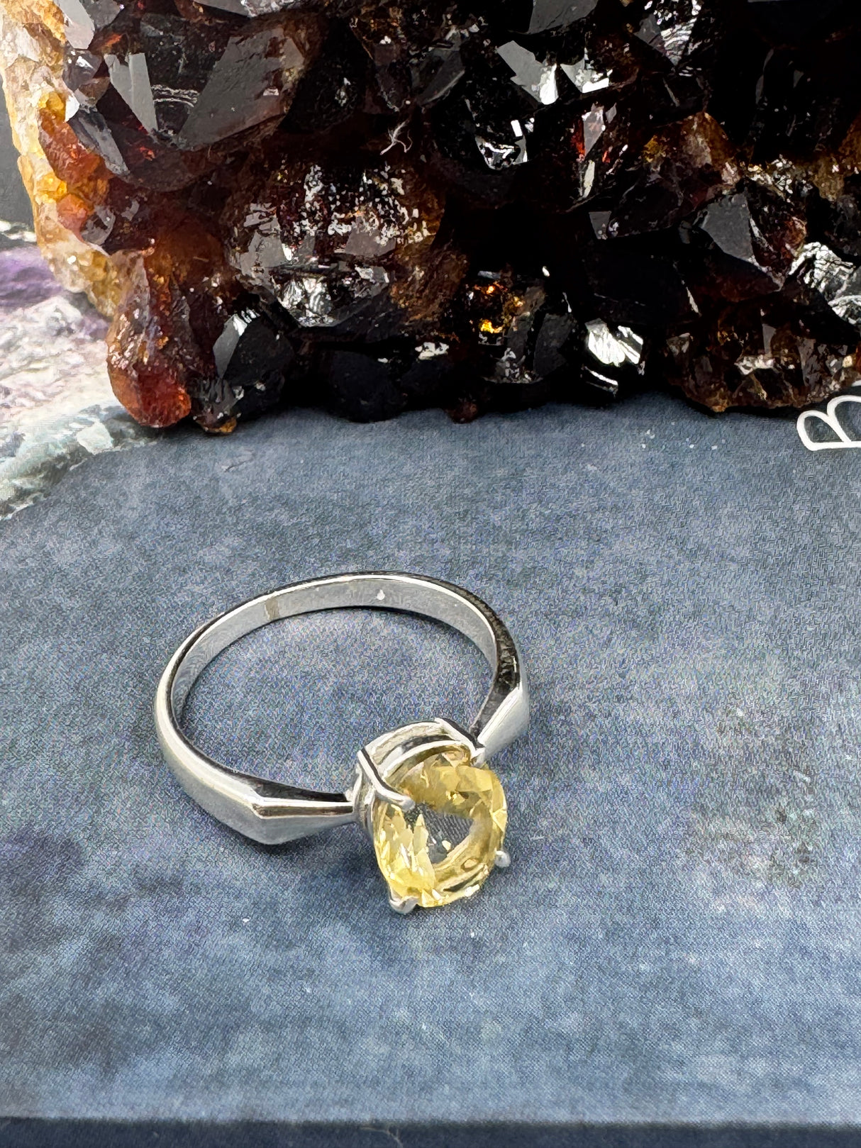 Citrine Silver Ring Size 8 on sale at Inspired By 3 Australia