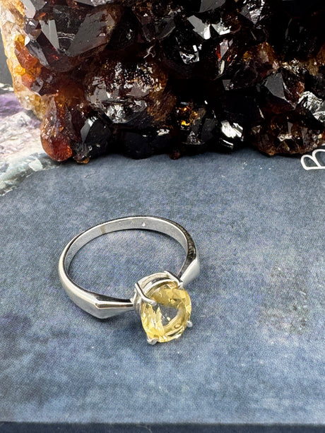 Citrine Silver Ring Size 8 on sale at Inspired By 3 Australia