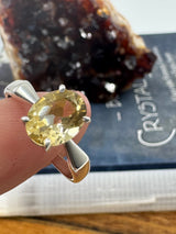 Citrine Silver Ring Size 8 - “I am successful in all areas of life”