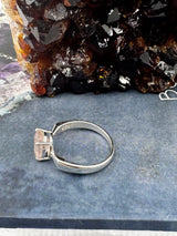 Rose Quartz Silver Ring Size 8 - “I radiate love, beauty, confidence and grace”