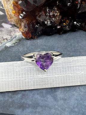 Amethyst Heart Silver Ring on Sale at Inspired By 3 Australia