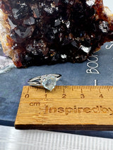 Blue Topaz Heart Silver Ring Size 9 - "I communicate my thoughts with confidence and clarity."