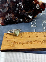 Labradorite Heart Silver Ring Size 8 -  “I welcome change and transformation into my life”.