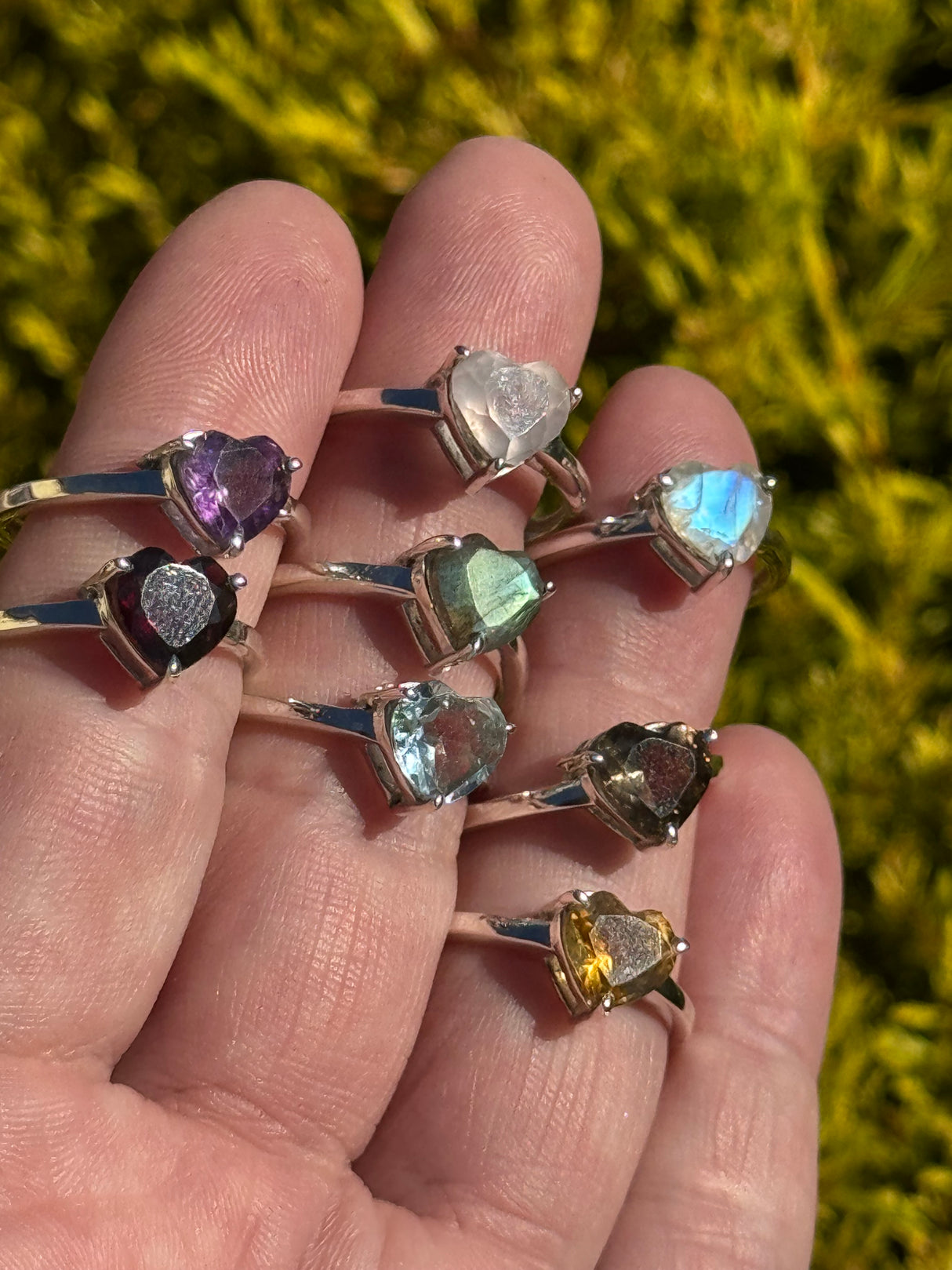 Blue Topaz Heart Silver Ring Size 9 - "I communicate my thoughts with confidence and clarity."