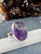 Amethyst Oval Silver Ring Size 8 - on sale at Inspired By 3 Australia