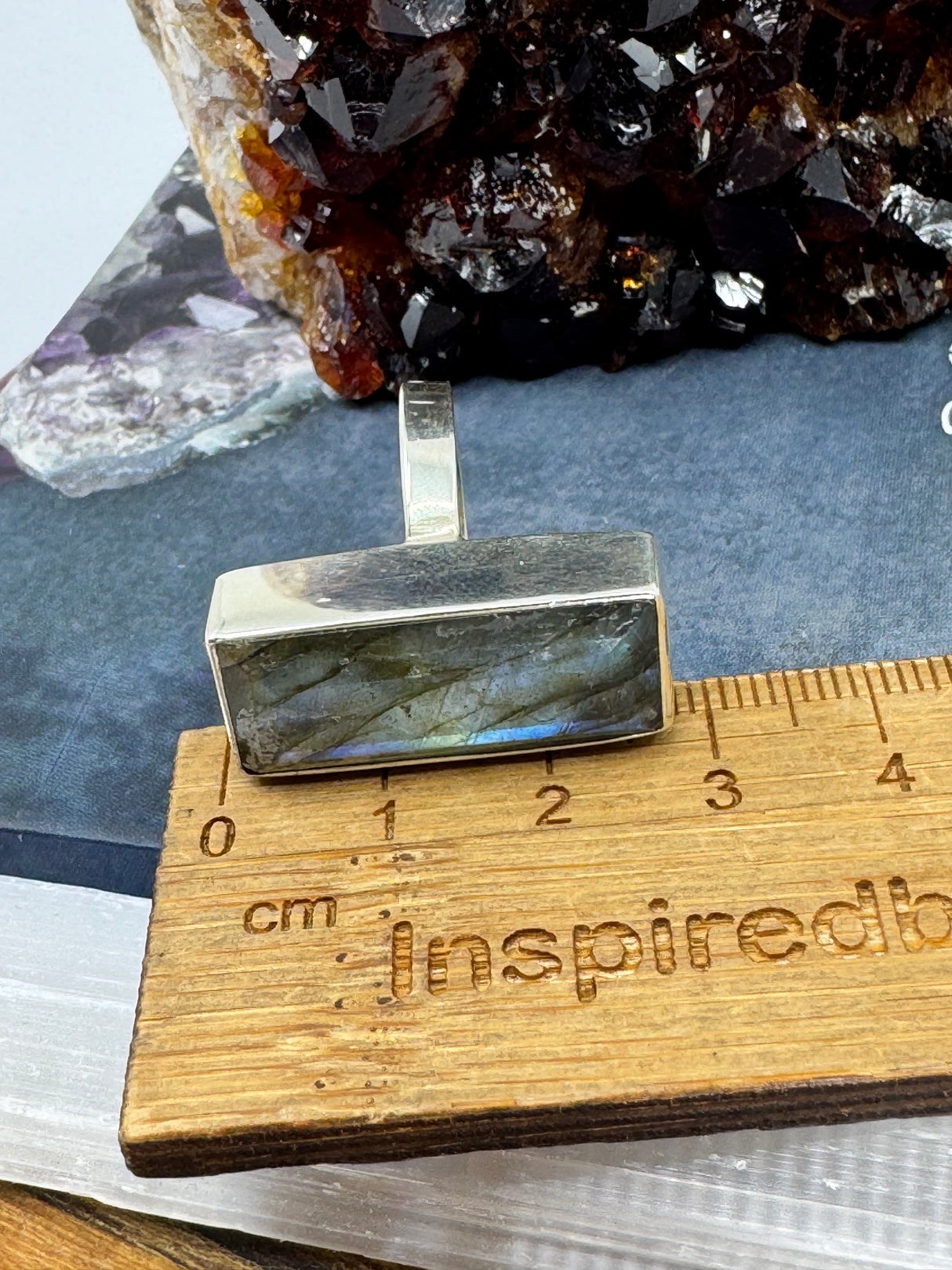 Labradorite Silver Ring Size 8 -  “I welcome change and transformation into my life”.