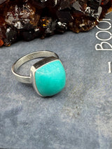 Turquoise Tibet Silver Ring Size 8 - "I express myself from a place of calmness, love, and truth."