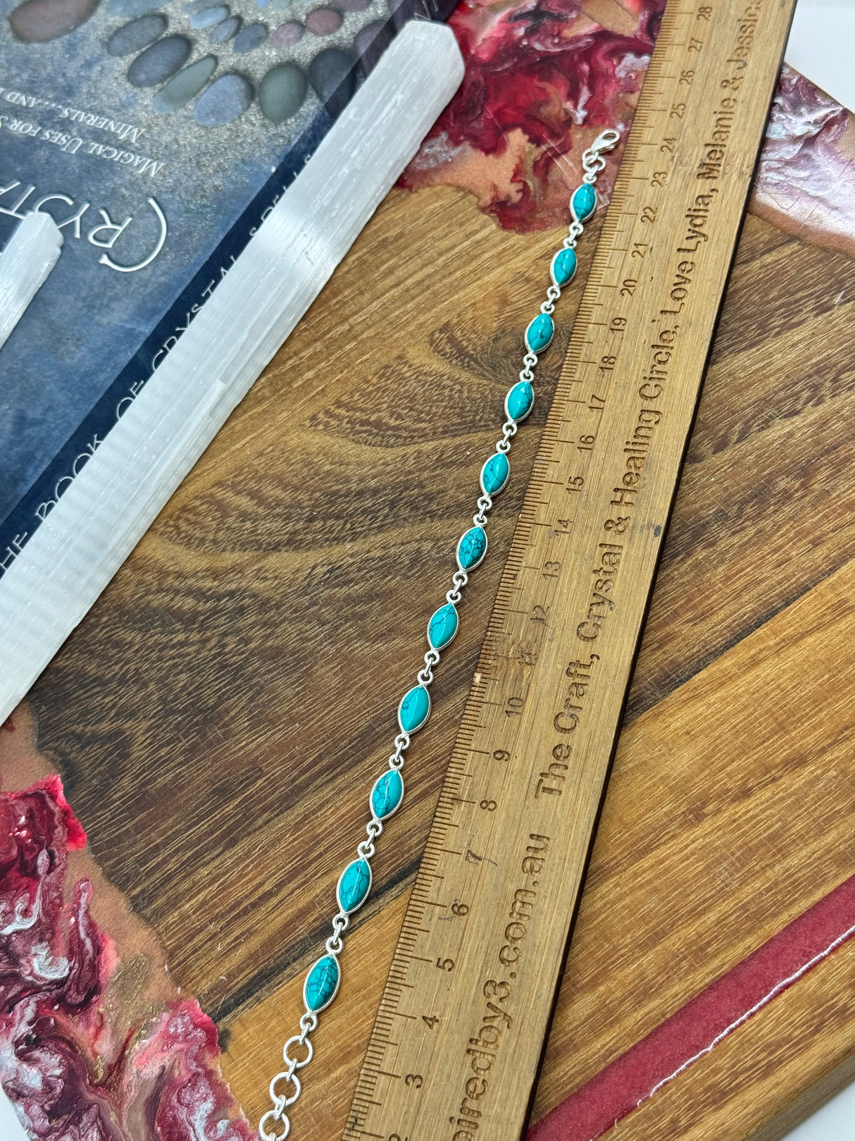 Turquoise Silver  Bracelet - "I express myself from a place of calmness, love, and truth."
