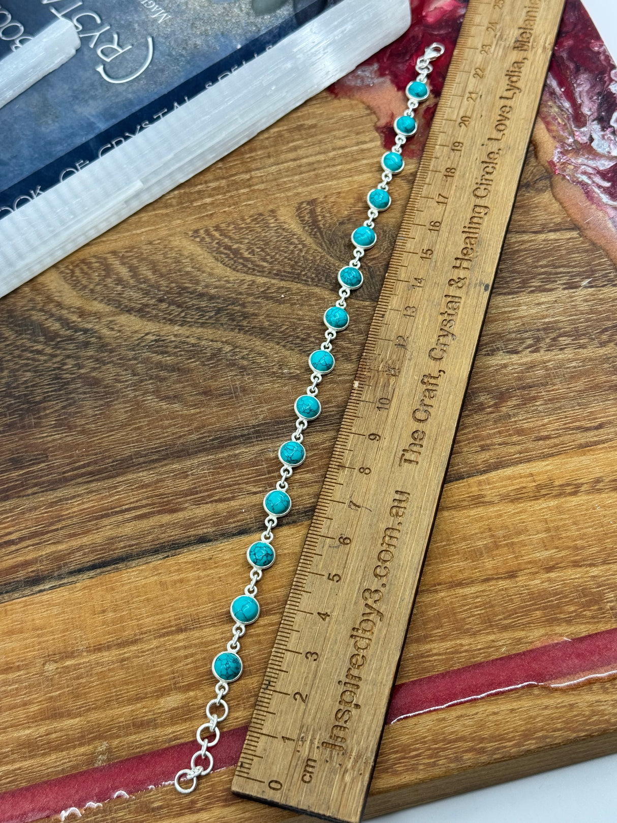 Turquoise Silver  Bracelet - "I express myself from a place of calmness, love, and truth."