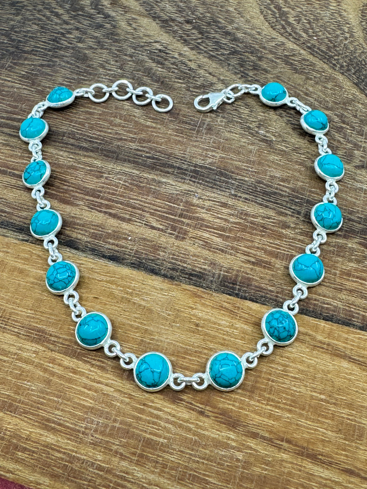 Turquoise Silver  Bracelet - "I express myself from a place of calmness, love, and truth."