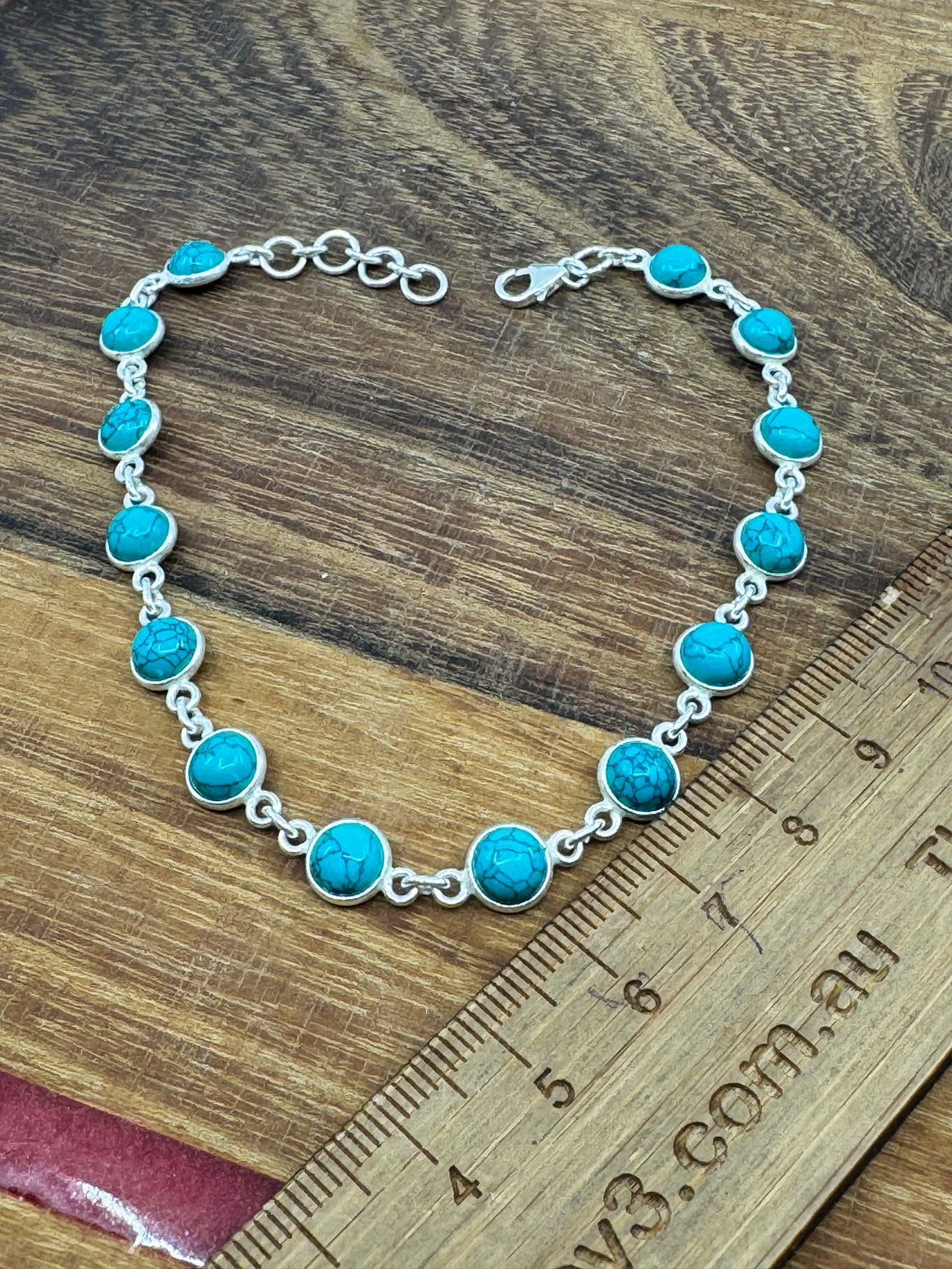 Turquoise Silver  Bracelet - "I express myself from a place of calmness, love, and truth."