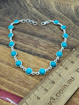 Turquoise Silver  Bracelet - "I express myself from a place of calmness, love, and truth."