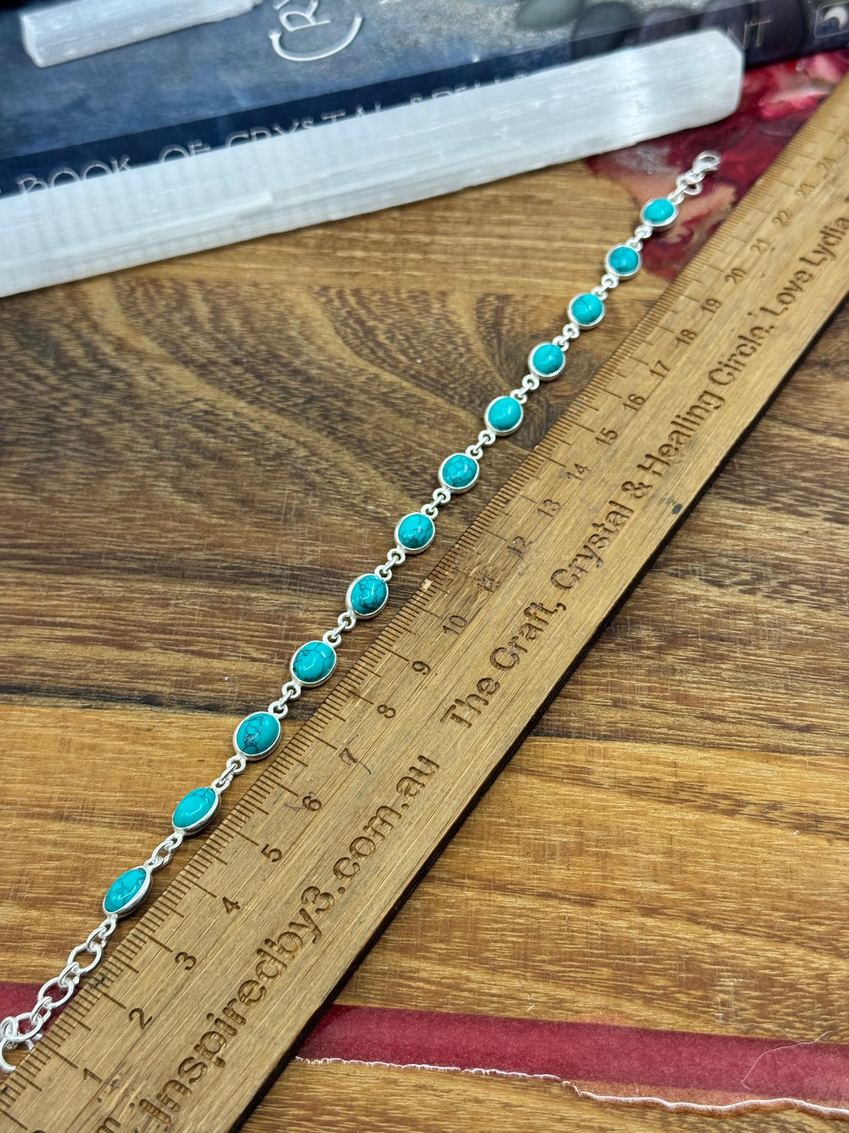 Turquoise Silver  Bracelet - "I express myself from a place of calmness, love, and truth."