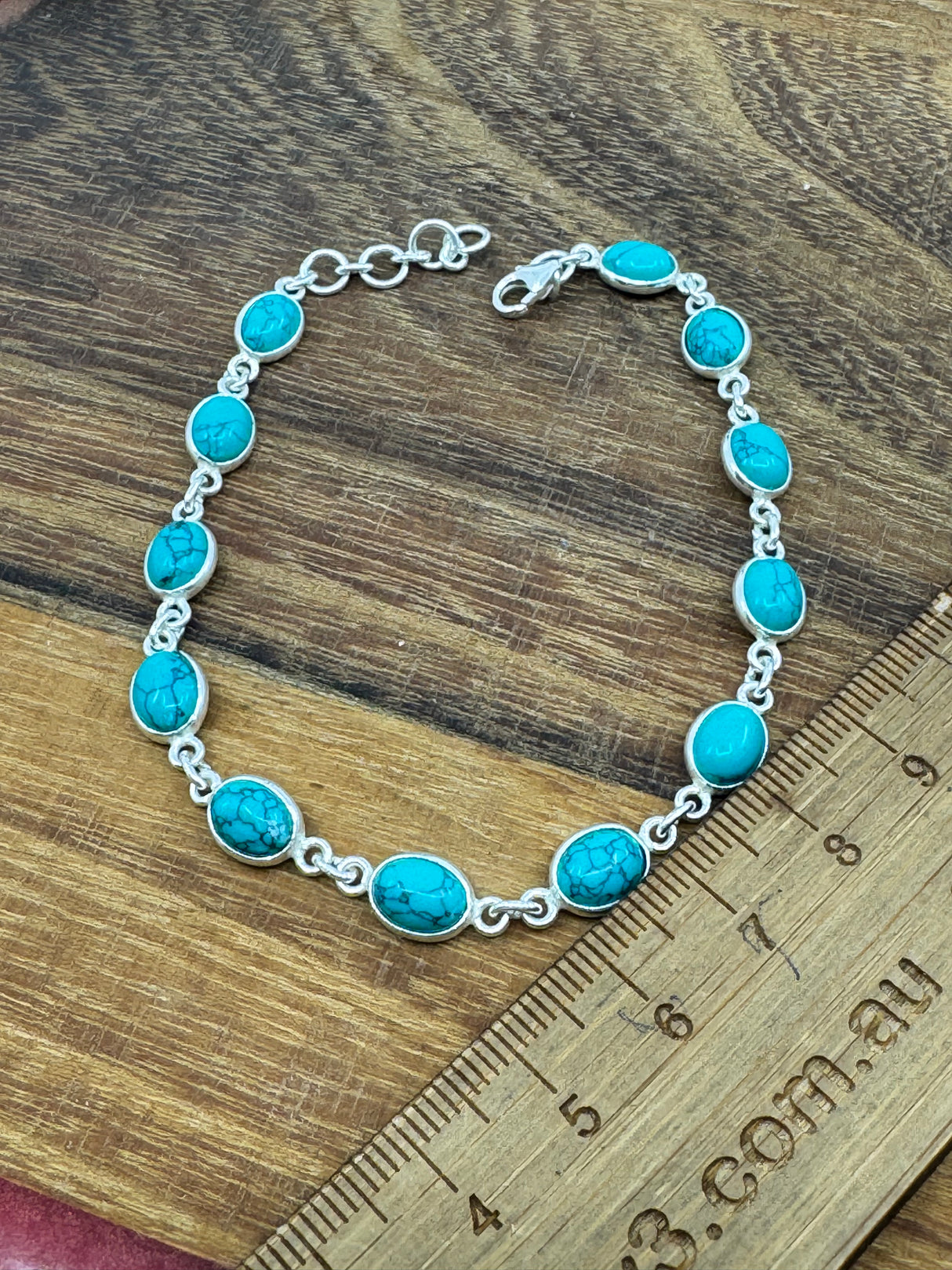 Turquoise Silver  Bracelet - "I express myself from a place of calmness, love, and truth."