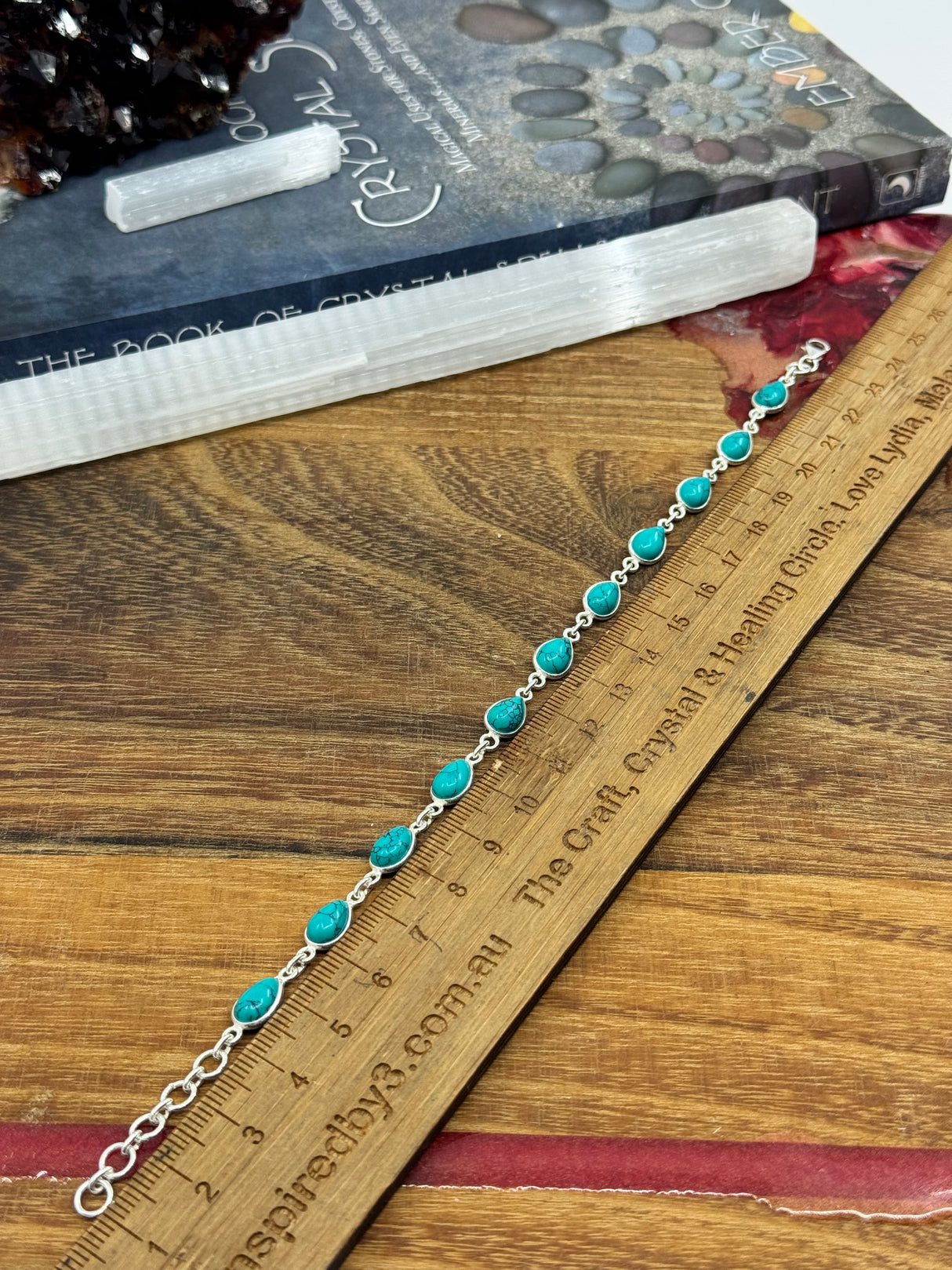 Turquoise Silver  Bracelet - "I express myself from a place of calmness, love, and truth."