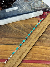 Turquoise Silver  Bracelet - "I express myself from a place of calmness, love, and truth."