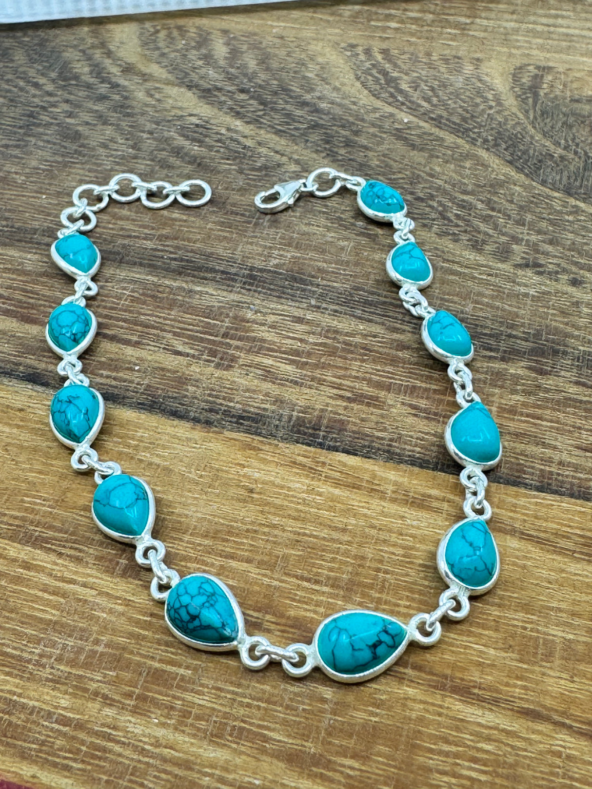 Turquoise Silver  Bracelet - "I express myself from a place of calmness, love, and truth."