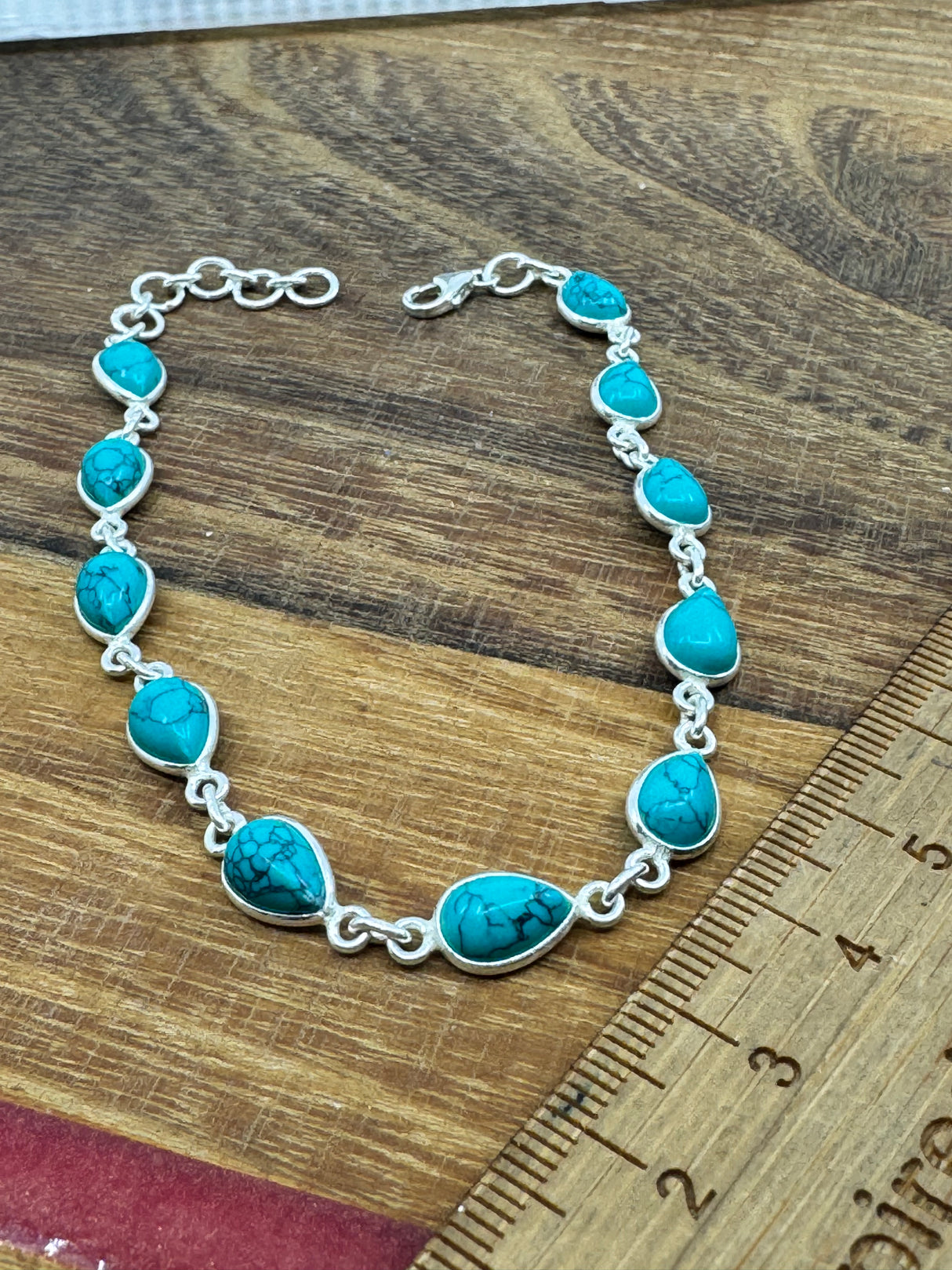 Turquoise Silver  Bracelet - "I express myself from a place of calmness, love, and truth."