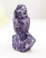 Lepidolite Kuan Yin Carving 404g – The Goddess of Compassion | Peace & Emotional Healing
