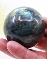 Labradorite Crystal Sphere 284g – Genuine Madagascan Labradorite with Brilliant Blue Flash