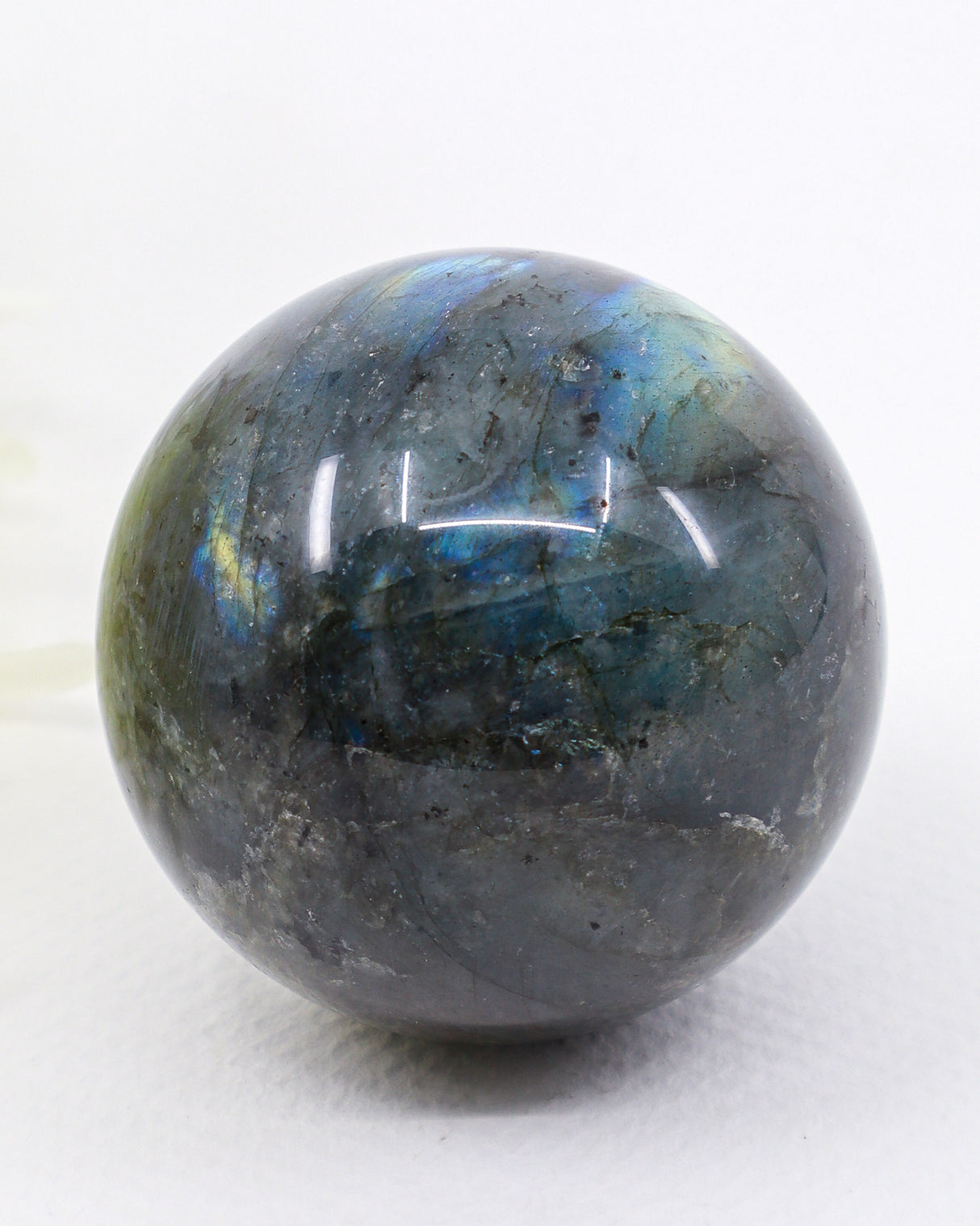 Labradorite Crystal Sphere 284g – Genuine Madagascan Labradorite with Brilliant Blue Flash