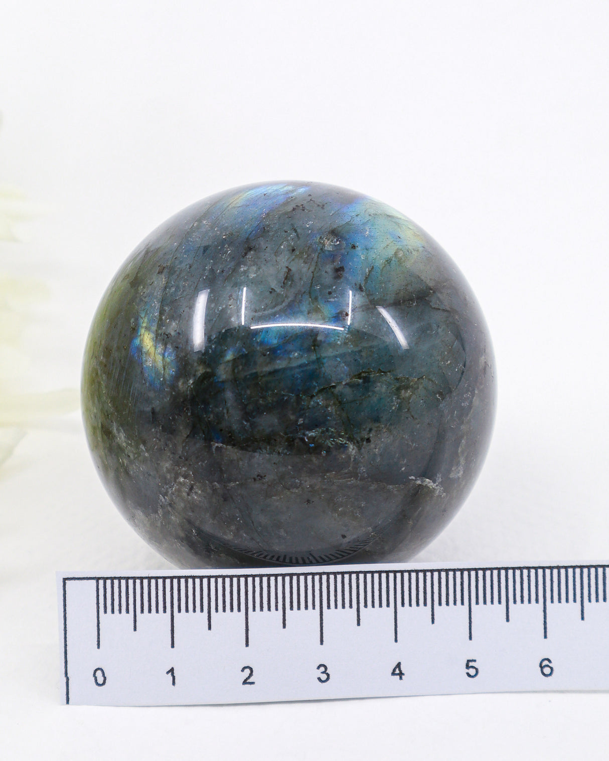 Labradorite Crystal Sphere 284g – Genuine Madagascan Labradorite with Brilliant Blue Flash