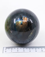 Labradorite Crystal Sphere 320g – Genuine Madagascan Labradorite with Blue & Golden Flash