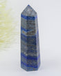 Lapis Lazuli Crystal Point 161g with blue calcite and golden pyrite