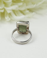 Genuine Czech Moldavite Sterling Silver Ring – Size 9 | 4.58g | One of a Kind