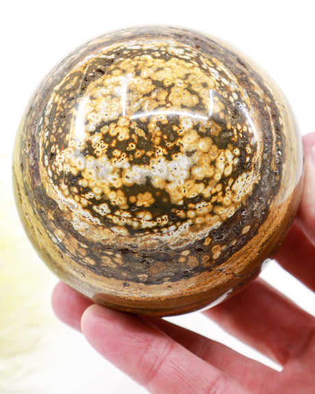 Natural Ocean Jasper Sphere 966g | Emotional Healing, Joy & Inner Peace