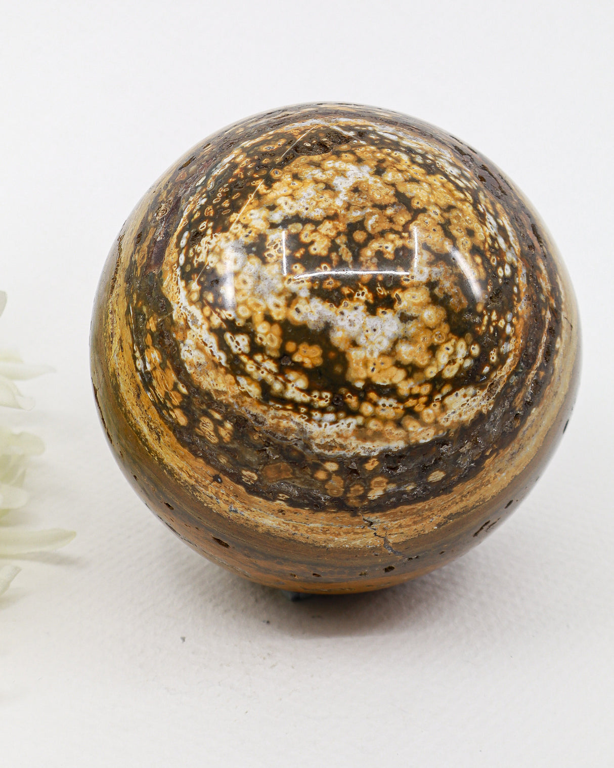 Natural Ocean Jasper Sphere 966g | Emotional Healing, Joy & Inner Peace