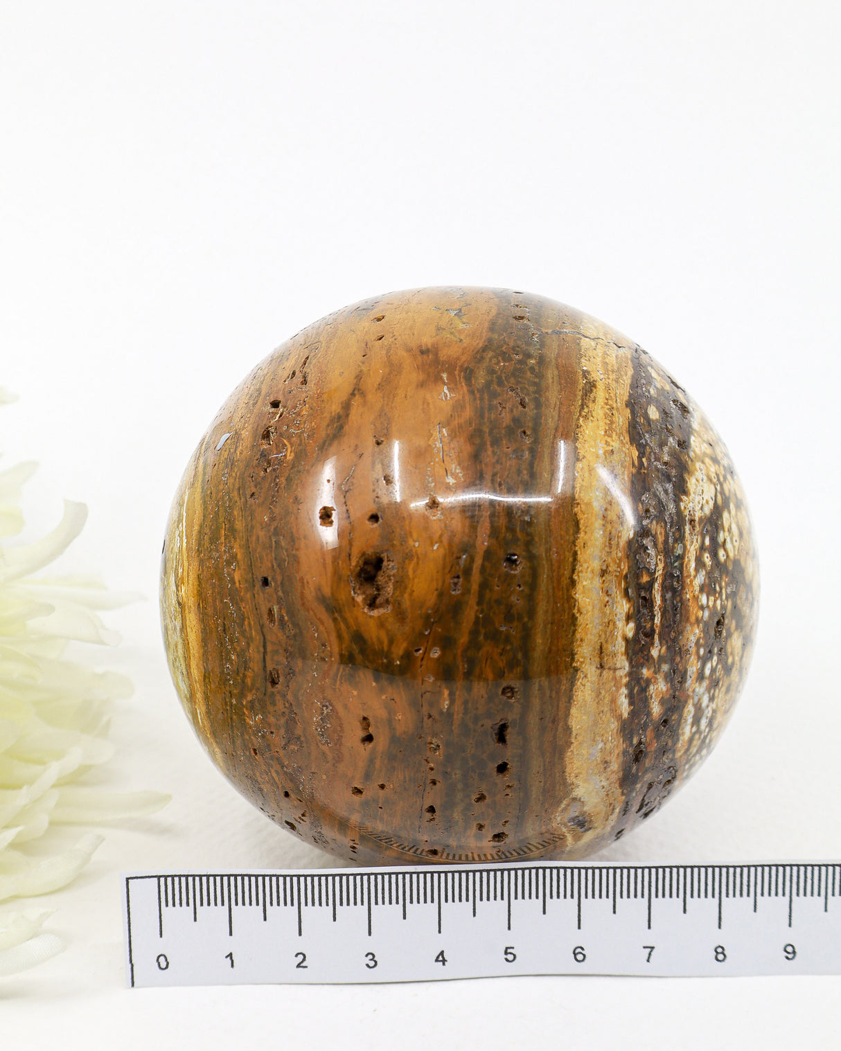 Natural Ocean Jasper Sphere 966g | Emotional Healing, Joy & Inner Peace