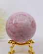 Natural Pink Opal Crystal Sphere polished healing crystal ball for emotional healing, inner peace and Heart Chakra energy.