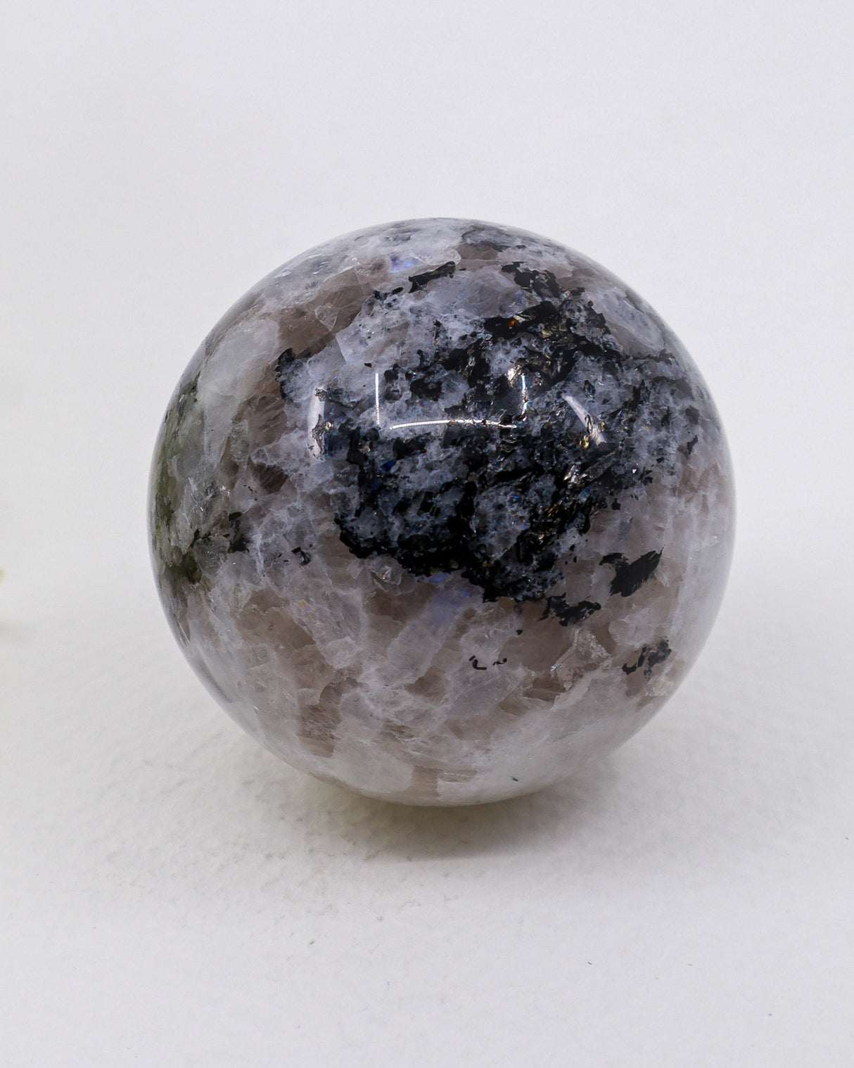 Rainbow Moonstone Sphere – Moonlight of Intuition & Divine New Beginnings | 205g