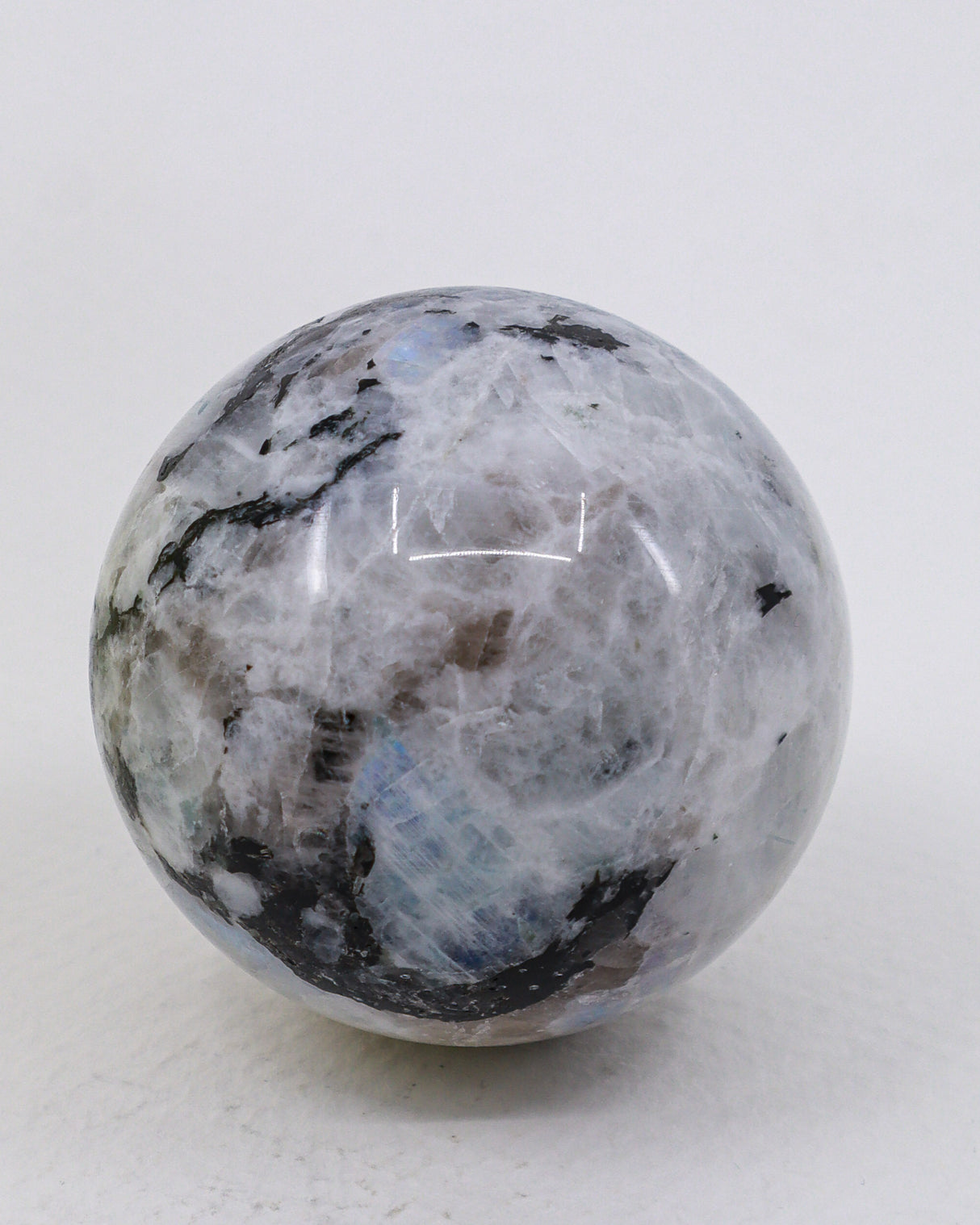 Rainbow Moonstone Sphere – Moonlit Intuition & Divine Feminine Energy | 195g