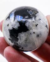 Rainbow Moonstone Sphere 140g - Lunar Veil