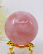 317g genuine natural Rose Quartz crystal sphere polished crystal ball with complimentary display stand from Inspired By 3 Australia.