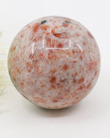 Natural Sunstone Sphere with Black Tourmaline Inclusions 699g – 8.5cm | Joy, Protection & Personal Power Crystal