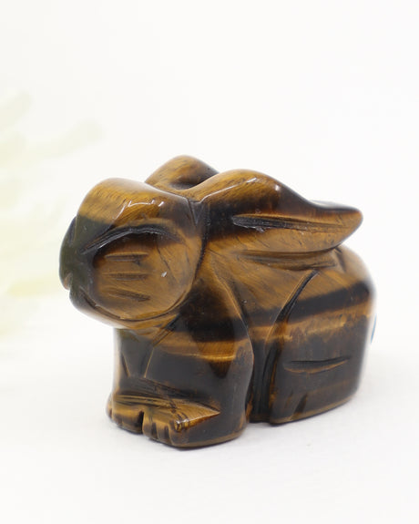 Tiger Eye Rabbit Crystal Carving – Abundance, Luck & Protection