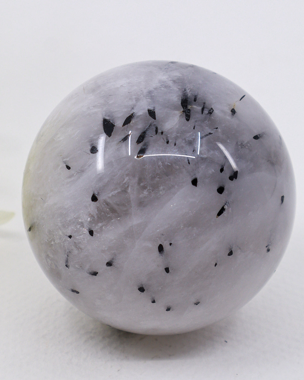 Black Tourmalinated Quartz Sphere 363g – Grounding, Protection & Mental Clarity