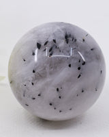 Black Tourmalinated Quartz Sphere 363g – Grounding, Protection & Mental Clarity