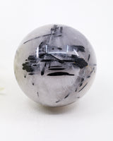 Black Tourmalinated Quartz Sphere 456g – A Stone of Protection, Balance & Clear Thinking