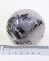 Black Tourmalinated Quartz Sphere 456g – A Stone of Protection, Balance & Clear Thinking