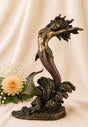 Cold Cast Bronze Yemaya Statue depicting the Goddess of the Ocean, motherhood and healing, measuring 26cm tall.