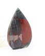 Warrior's Shield African Bloodstone Freeform crystal 96g with striking crimson red shield pattern and deep green grounding tones.