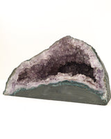 Large 8.8kg Amethyst Cave with sparkling purple crystal formations, natural agate banding and a deep geode cavity measuring 33.5cm long.
