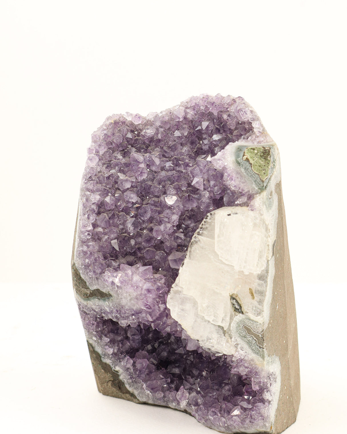 Amethyst Cluster with Calcite | 2.285kg | Peace & Spiritual Transformation