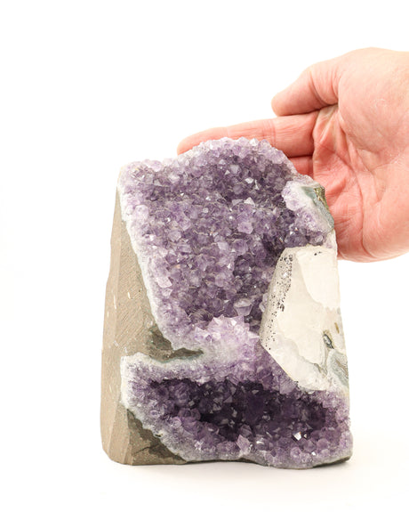Amethyst Cluster with Calcite | 2.285kg | Peace & Spiritual Transformation